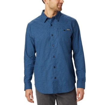 Columbia Overhemd Heren, Cornell Woods Flannel Long Sleeve Blauw, 17AEMCRBK